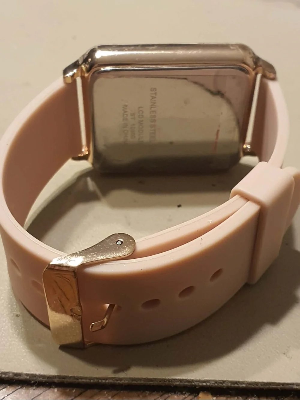🦋10/$20🦋 Goldtone/Pink Silicone Digital Touch Led Women's Watch